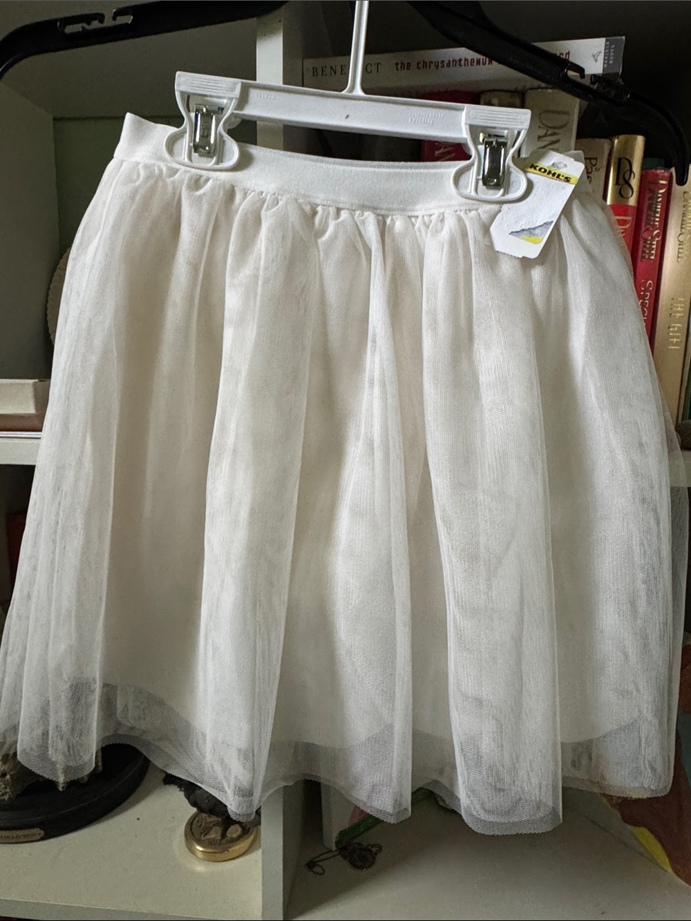 Girl’s Charming Jumping Beans White Tulle Cartwheel Scooter Skirt NWT